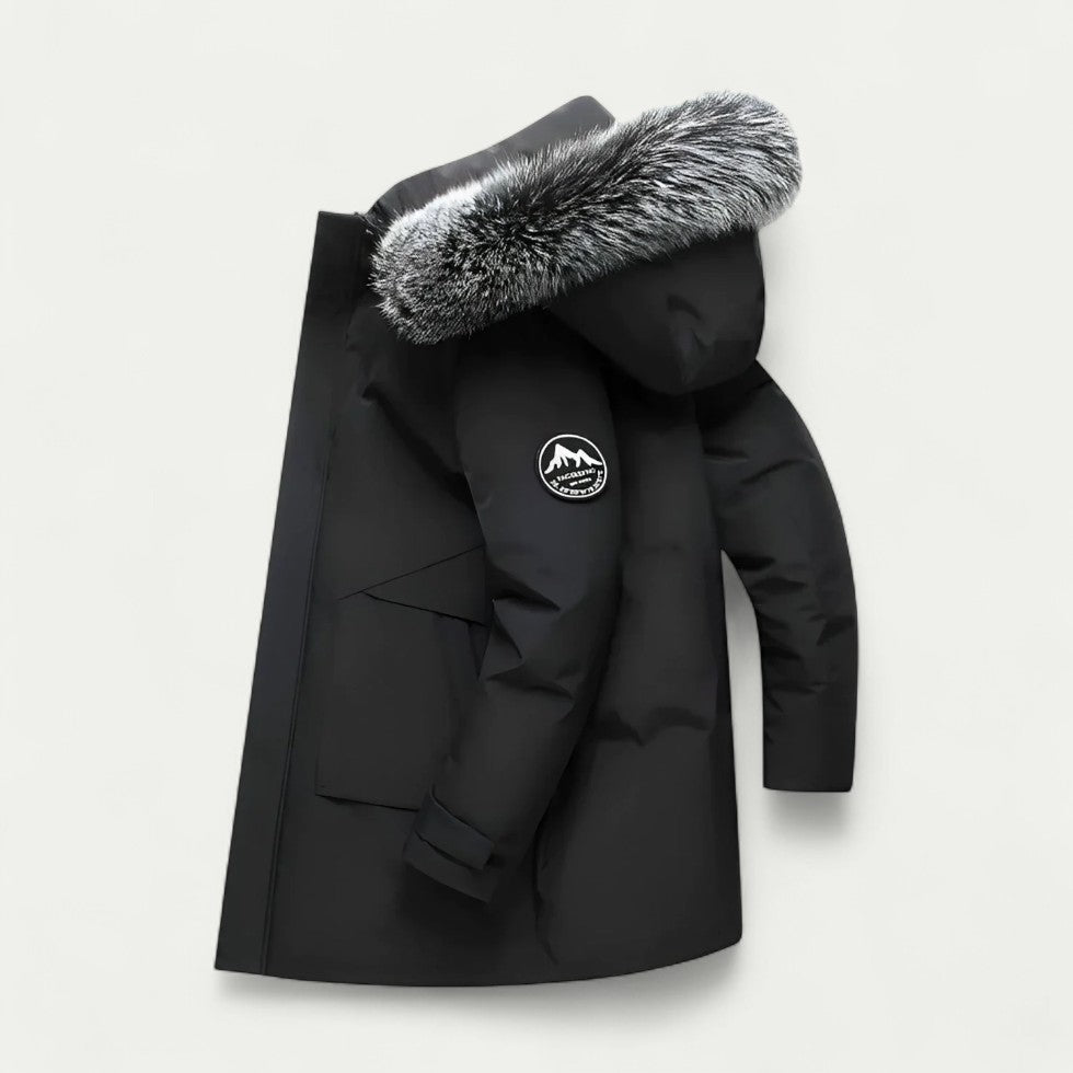 Warm Men's Faux Fur Parka Coat - OutfitLondon