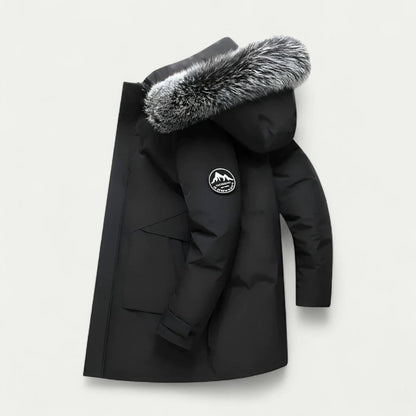 Warm Men's Faux Fur Parka Coat - OutfitLondon