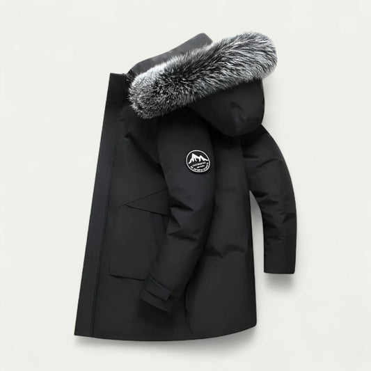 Warm Men's Faux Fur Parka Coat - OutfitLondon