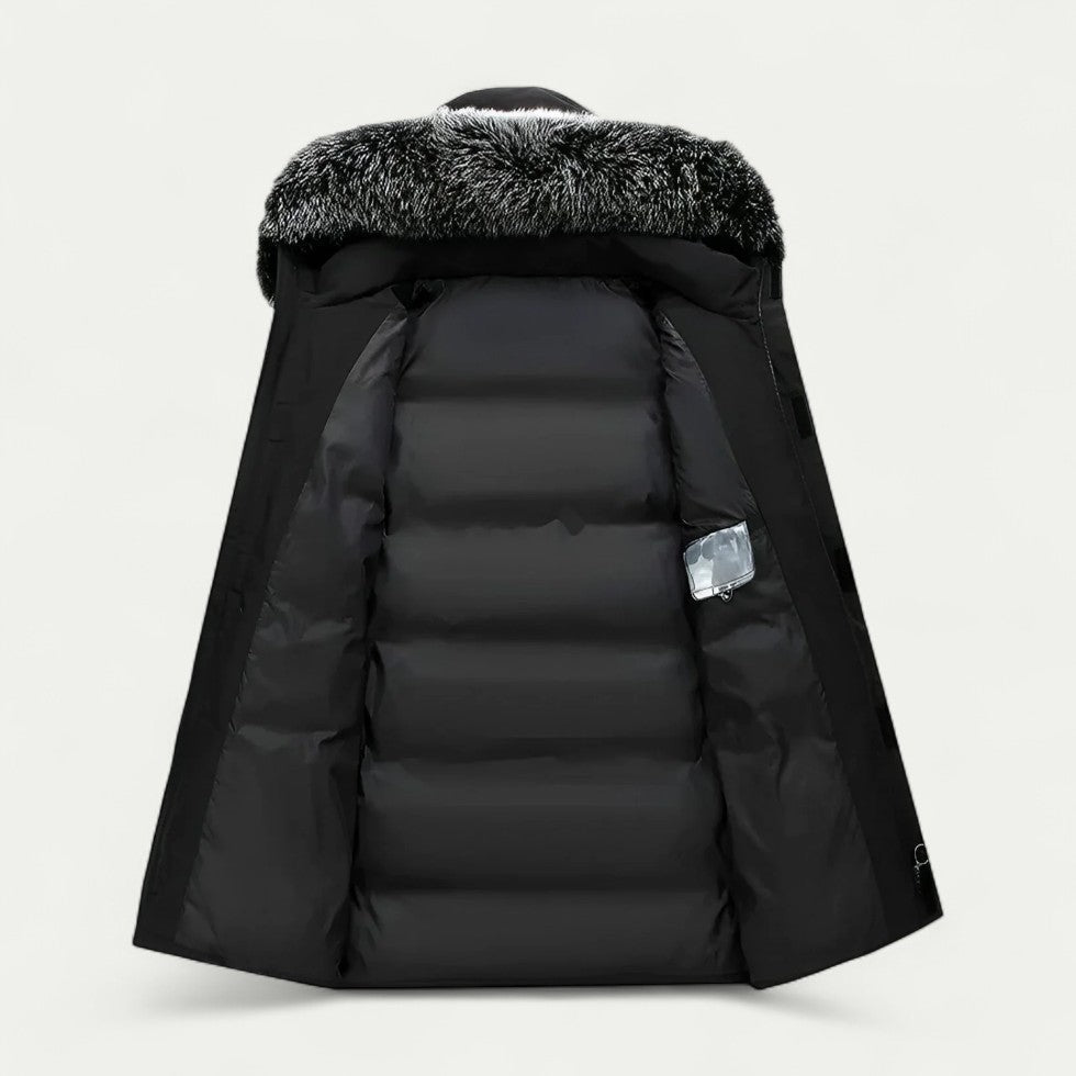 Warm Men's Faux Fur Parka Coat