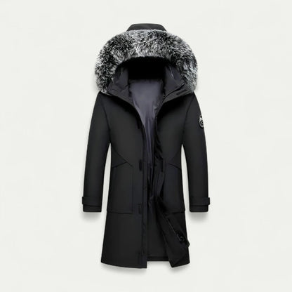Warm Men's Faux Fur Parka Coat