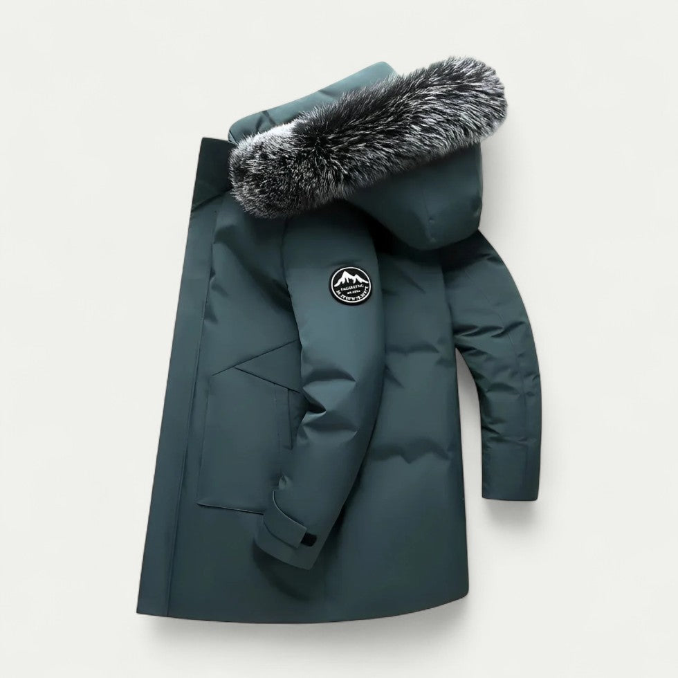 Warm Men's Faux Fur Parka Coat