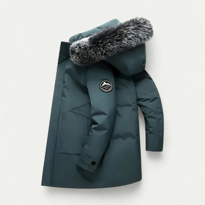 Warm Men's Faux Fur Parka Coat