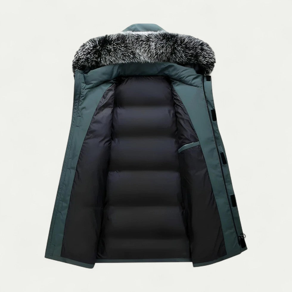 Warm Men's Faux Fur Parka Coat
