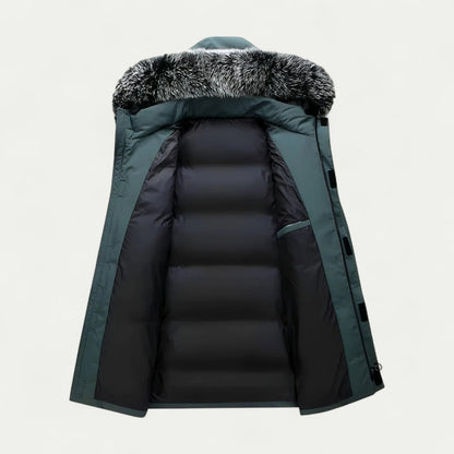 Warm Men's Faux Fur Parka Coat