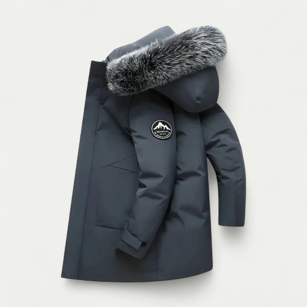 Warm Men's Faux Fur Parka Coat