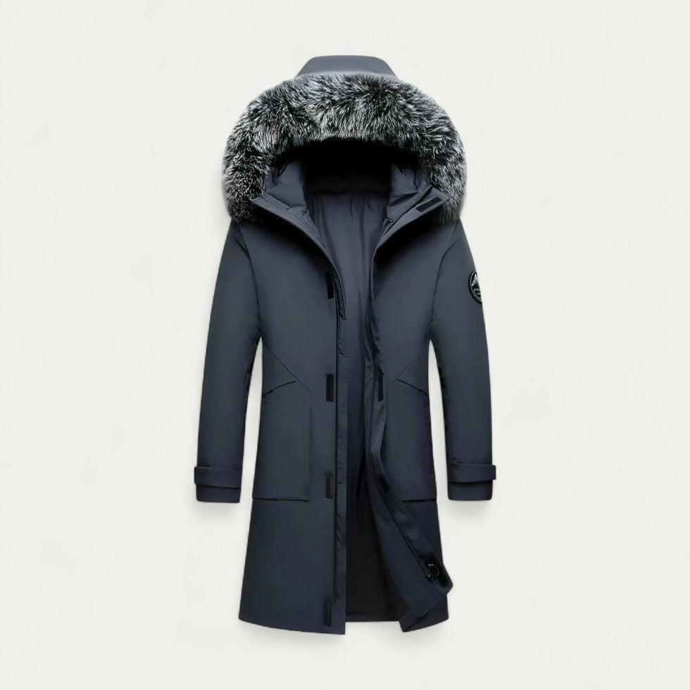 Warm Men's Faux Fur Parka Coat