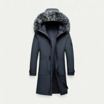 Warm Men's Faux Fur Parka Coat