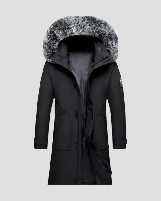 Warm Waterproof Parka Jacket with Faux Fur Hood Men - OutfitLondon