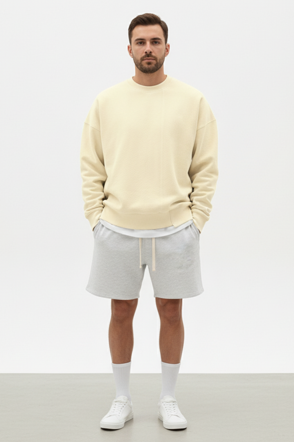 Relaxed Fit Crew Neck Mens Sweater - OutfitLondon