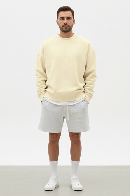Relaxed Fit Crew Neck Mens Sweater - OutfitLondon