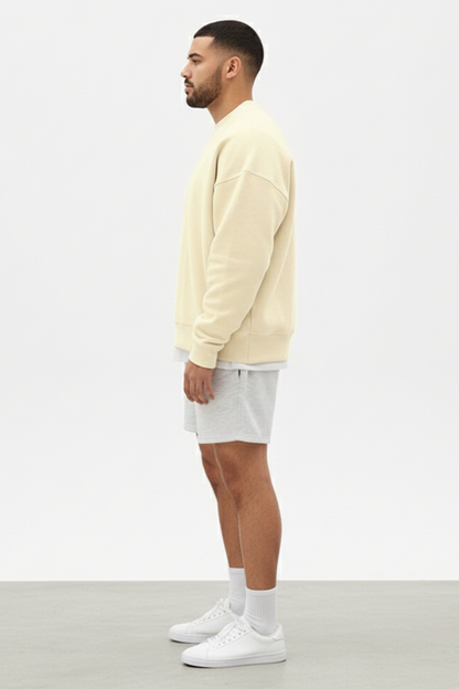 Relaxed Fit Crew Neck Mens Sweater