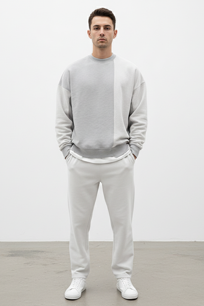 Relaxed Fit Crew Neck Mens Sweater