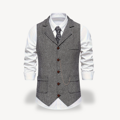 Classic Chain Detail Waistcoat for Men - OutfitLondon
