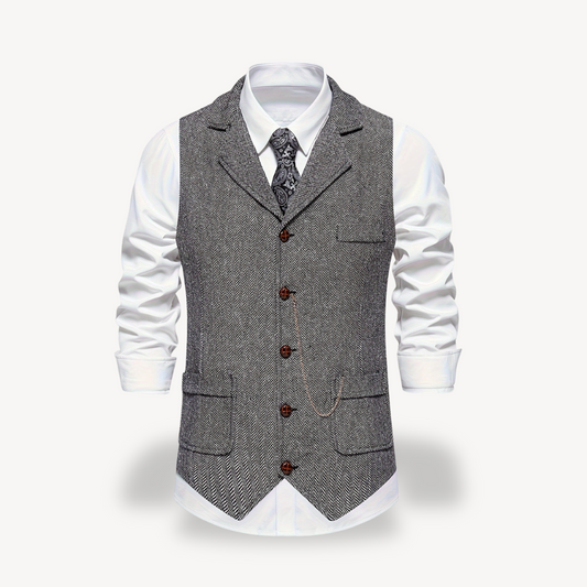 Classic Chain Detail Waistcoat for Men - OutfitLondon
