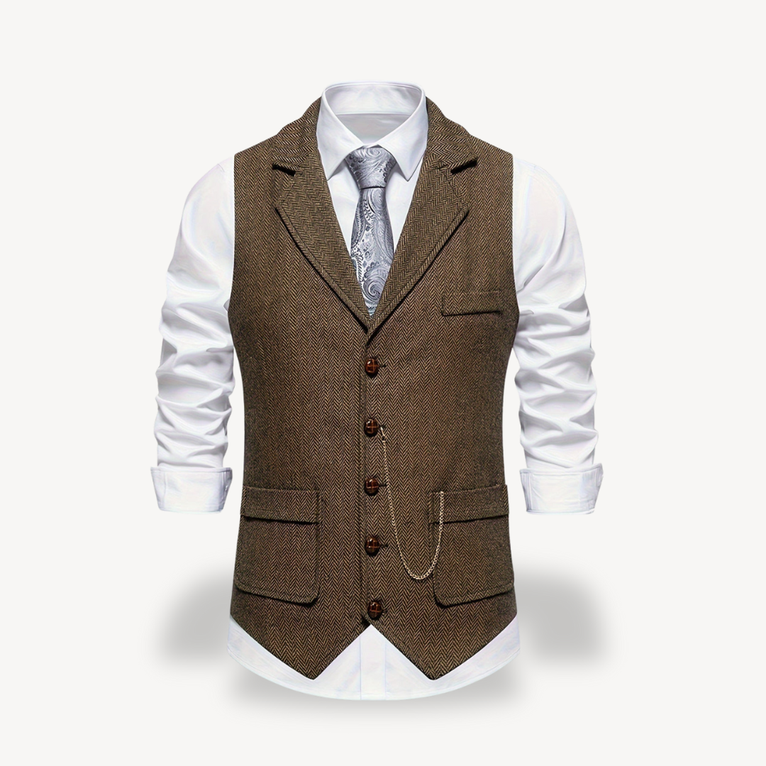 Classic Chain Detail Waistcoat for Men