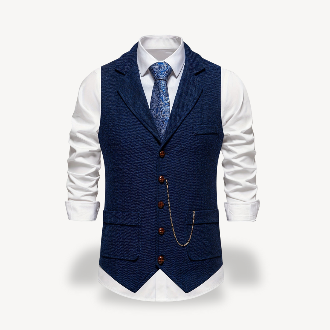 Classic Chain Detail Waistcoat for Men