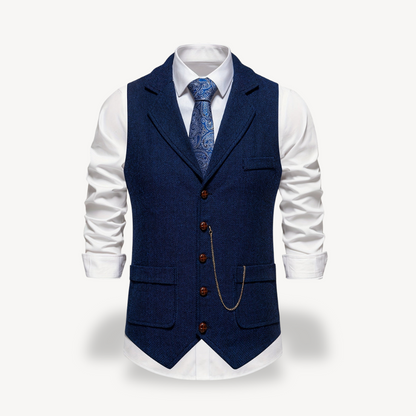 Classic Chain Detail Waistcoat for Men
