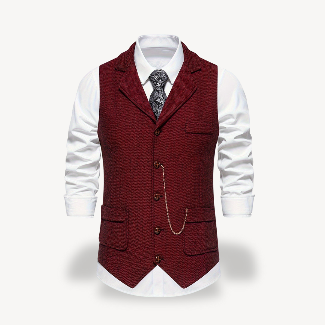 Classic Chain Detail Waistcoat for Men