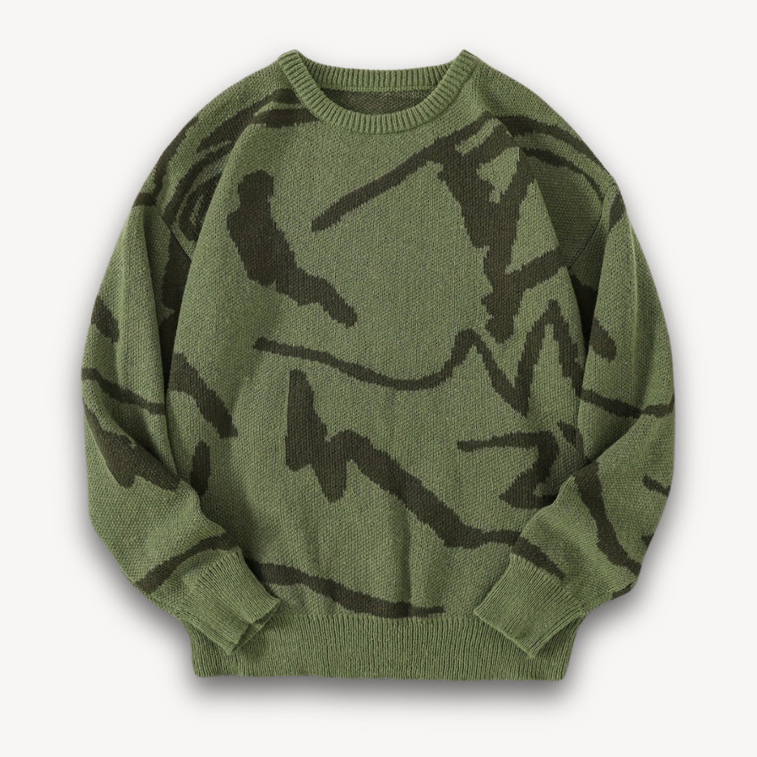 Men's Classic Printed Crew Neck Sweater