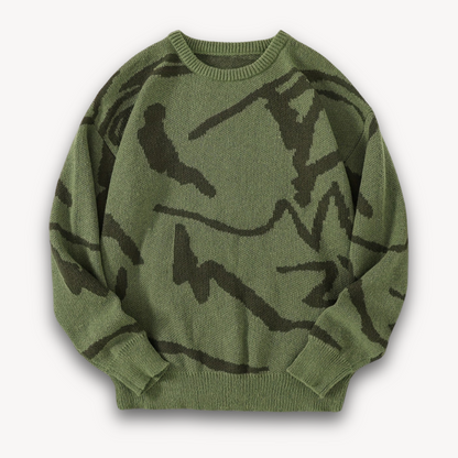 Men's Classic Printed Crew Neck Sweater