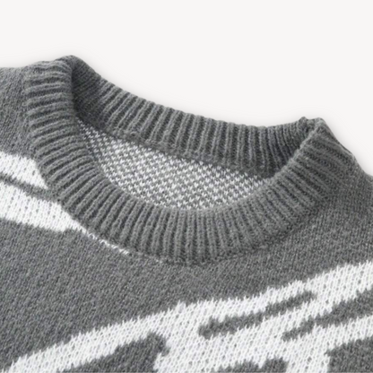 Men's Classic Printed Crew Neck Sweater