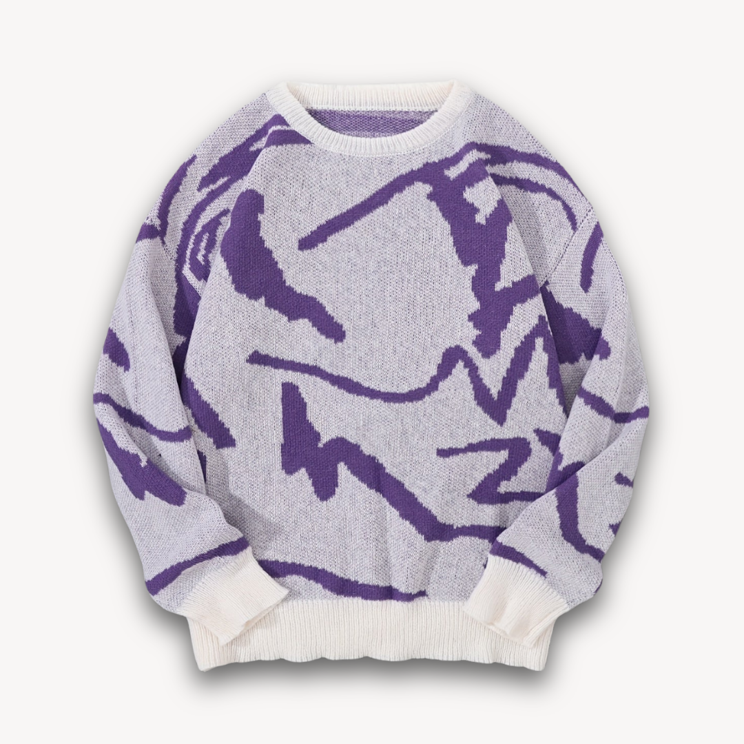 Men's Classic Printed Crew Neck Sweater