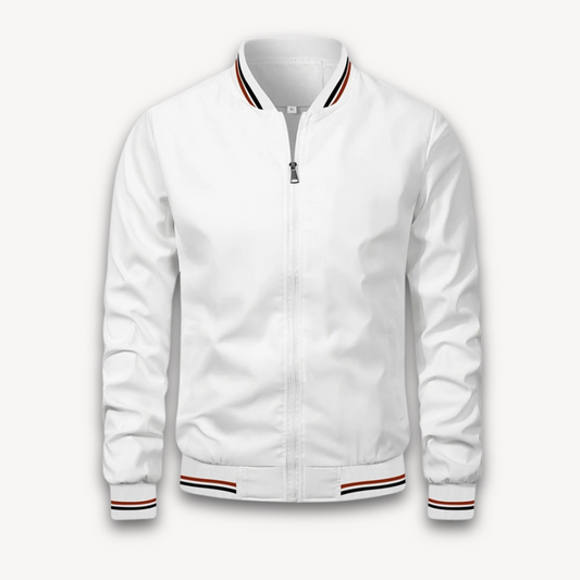 Simple Stripe Edge Mens Bomber Jacket - OutfitLondon