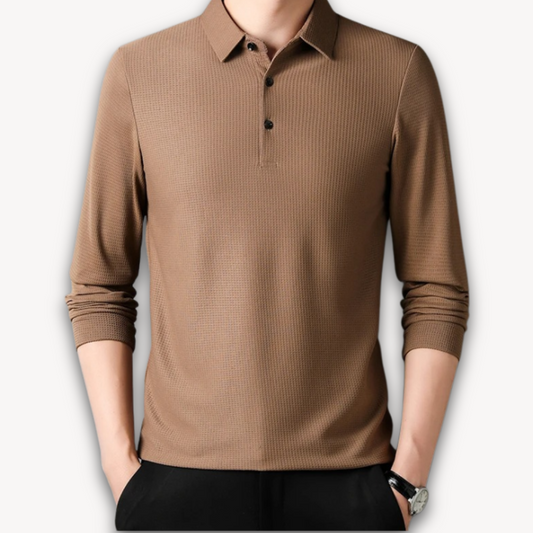 Men's Vintage Patterned Polo Shirt - OutfitLondon