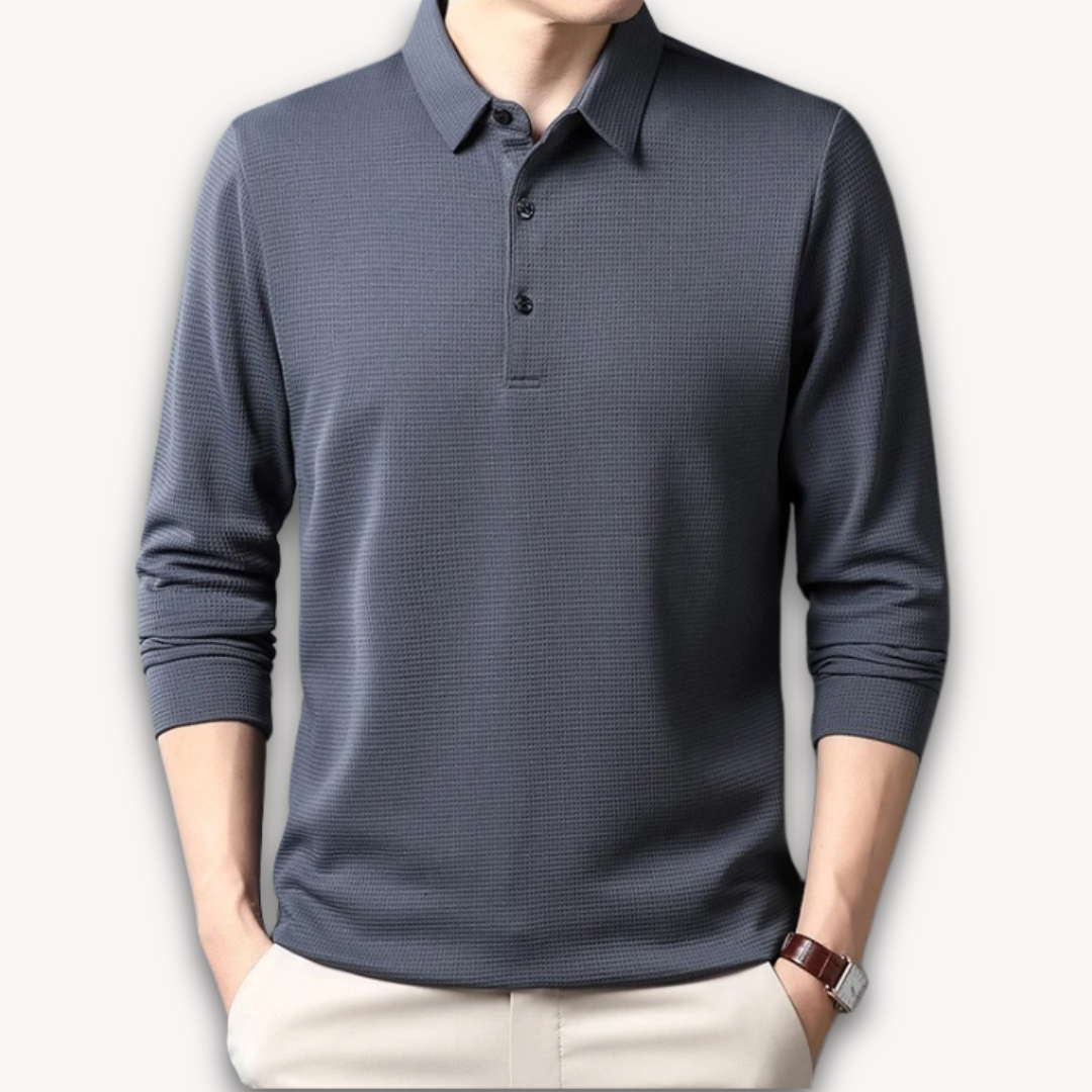 Men's Vintage Patterned Polo Shirt