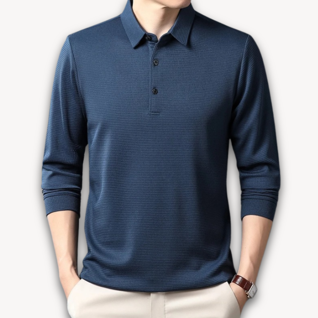 Men's Vintage Patterned Polo Shirt
