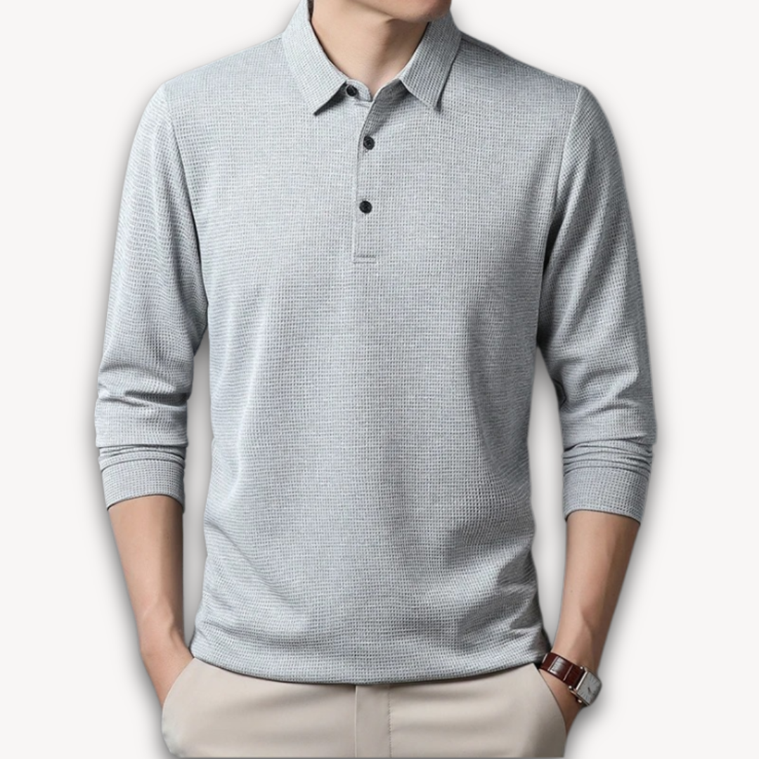 Men's Vintage Patterned Polo Shirt
