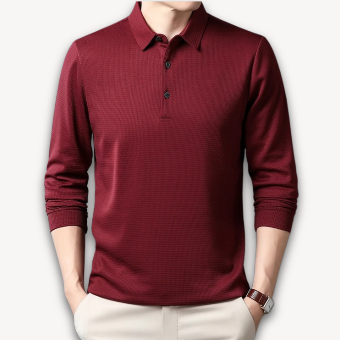Men's Vintage Patterned Polo Shirt