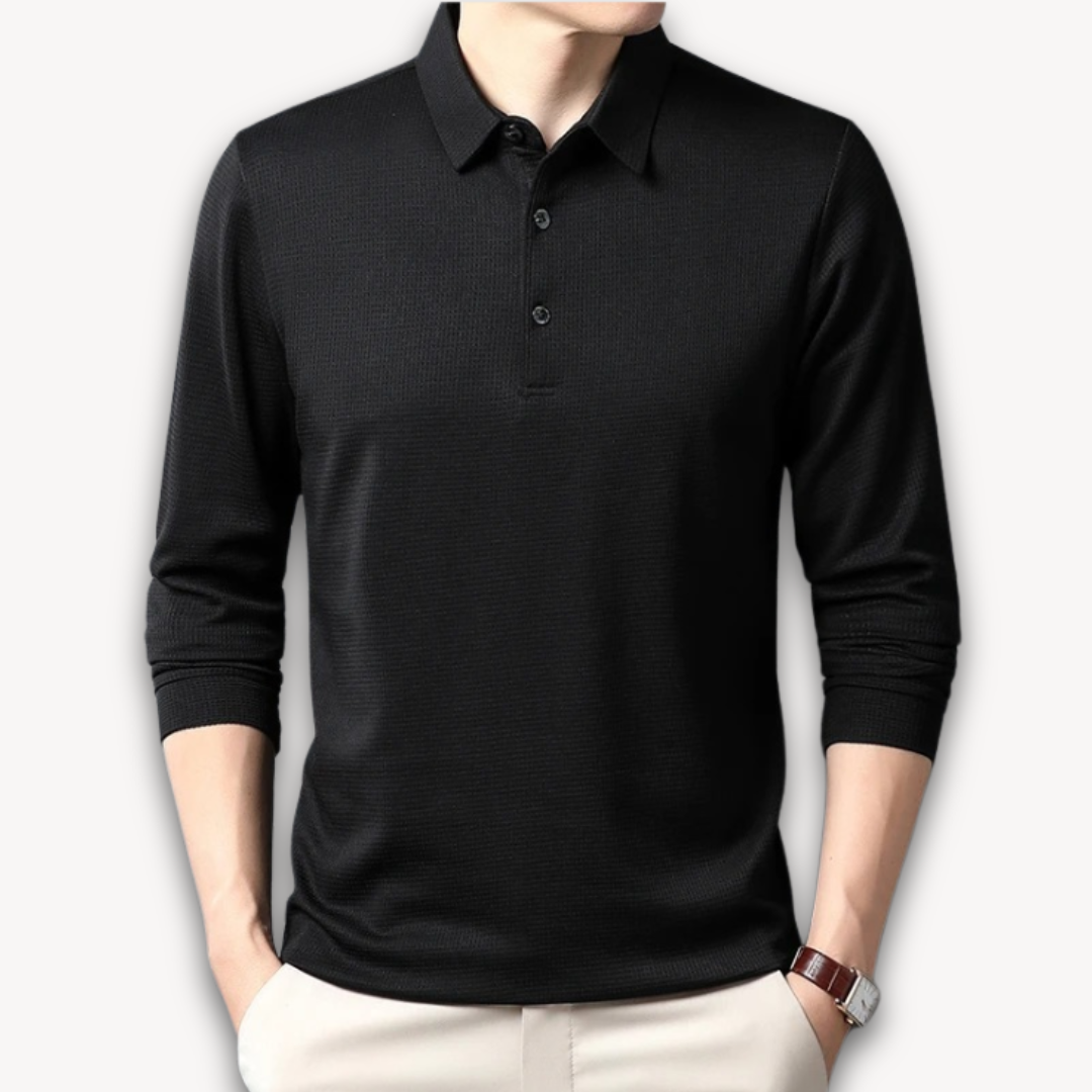 Men's Vintage Patterned Polo Shirt