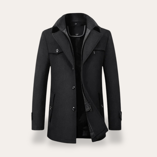 Classic Double Breasted Short Trench Coat - OutfitLondon