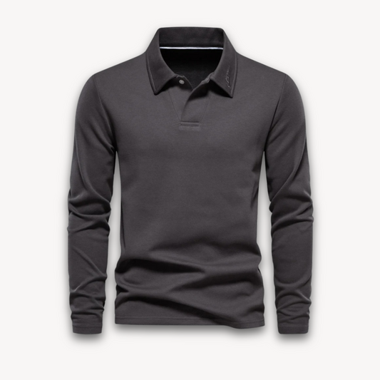 Simple Classic V-Neck Polo Shirt - OutfitLondon