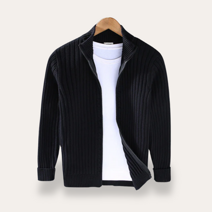 Men's Relaxed Fit Crew Neck Sweater Cardigan