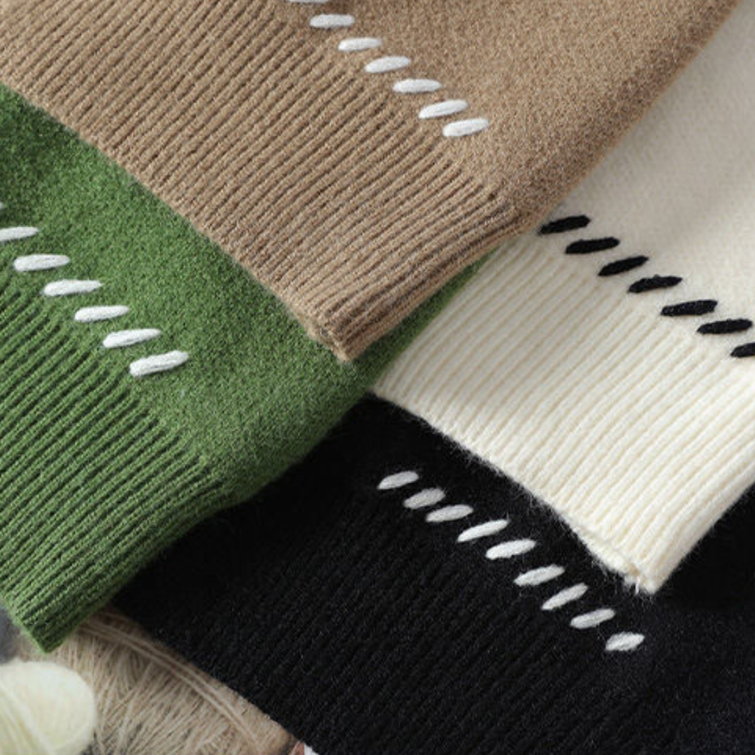 Men's Stylish Embroidered V Neck Sweater