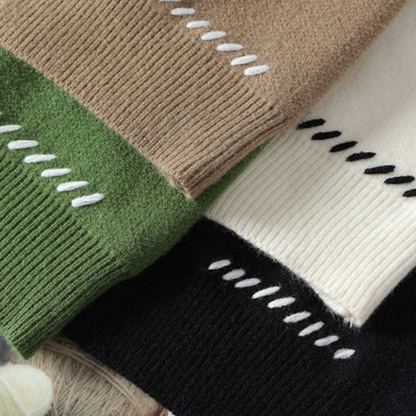 Men's Stylish Embroidered V Neck Sweater