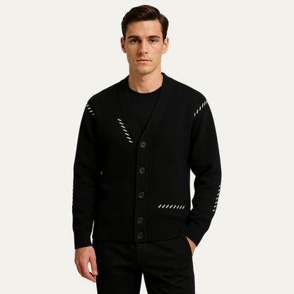 Simple Men's Open Neck Sweater