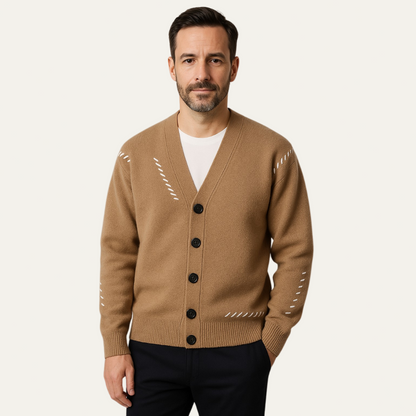 Simple Men's Open Neck Sweater