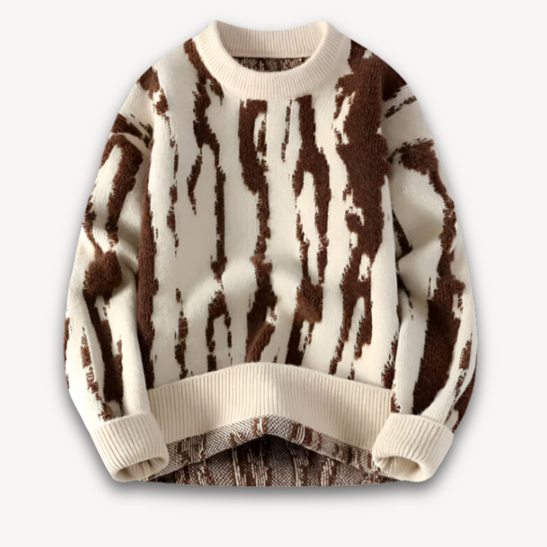 Men's Colorful Pattern Crew Neck Sweater - OutfitLondon