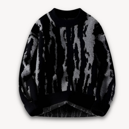 Men's Colorful Pattern Crew Neck Sweater