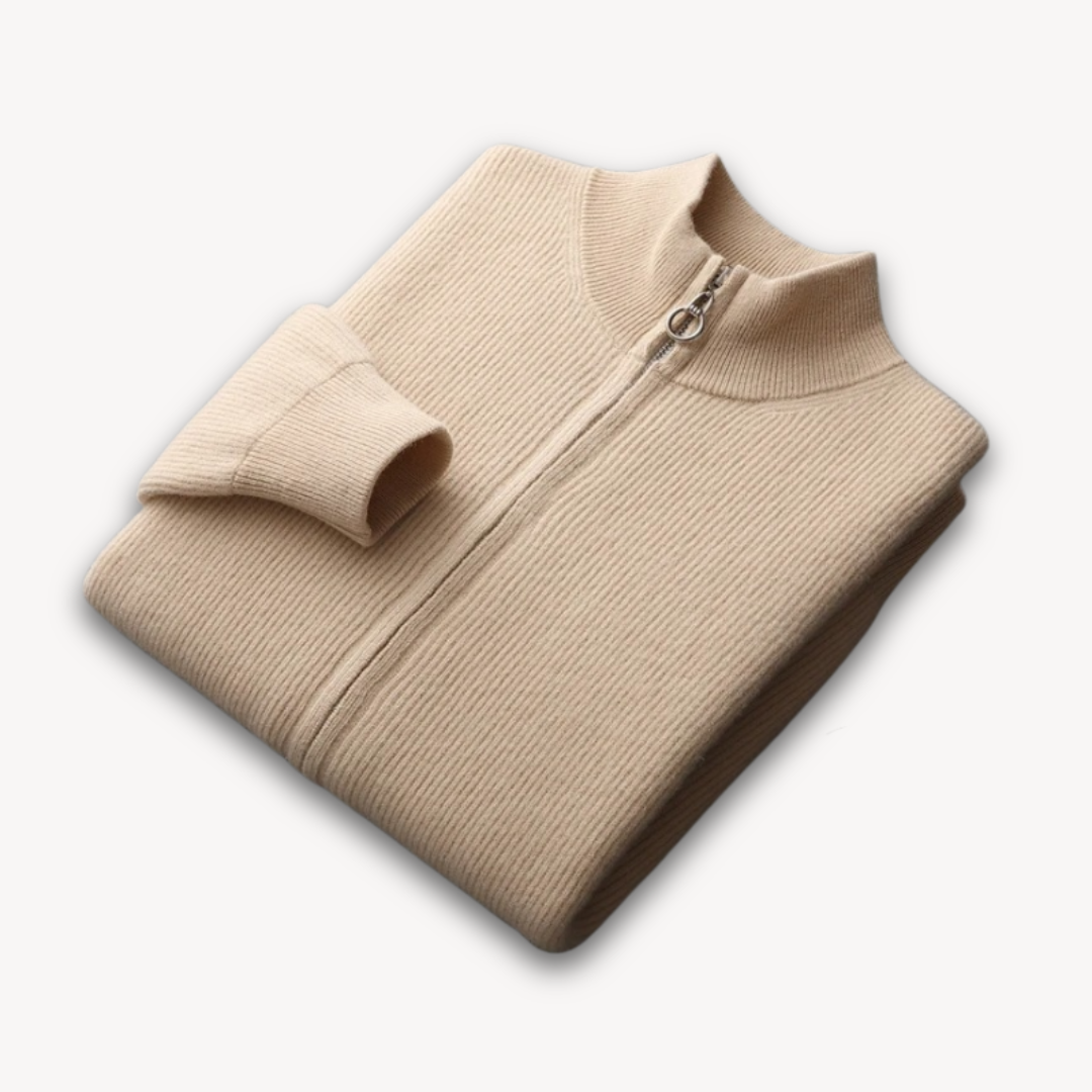 Men's Fitted Zip Sweater