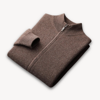 Men's Fitted Zip Sweater