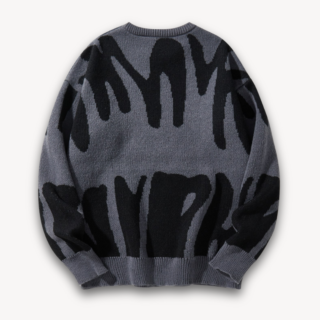 Unique Pattern Crew Neck Men's Sweater