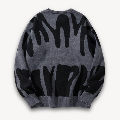 Unique Pattern Crew Neck Men's Sweater