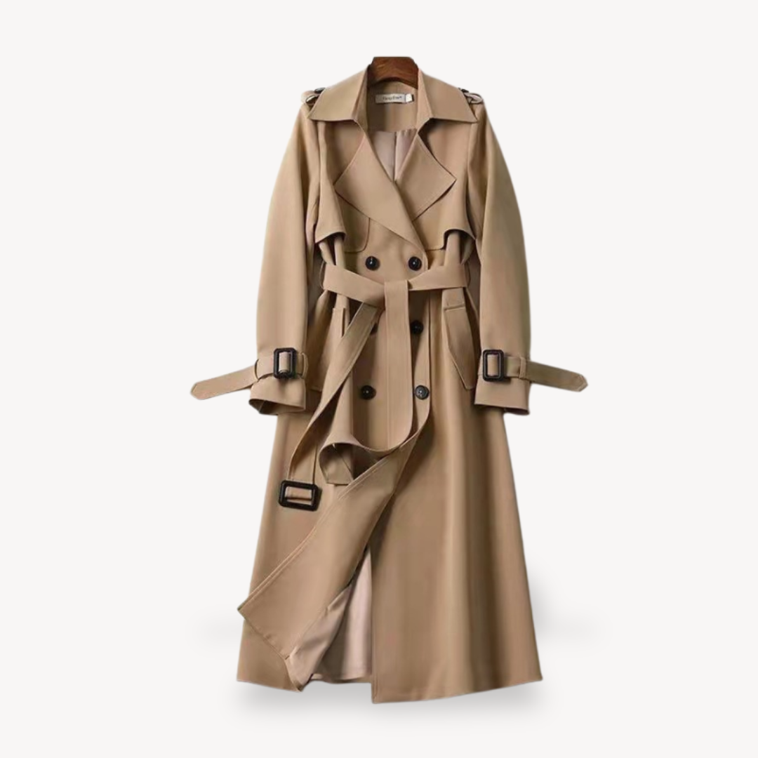Classic Female Belted Raincoat - OutfitLondon
