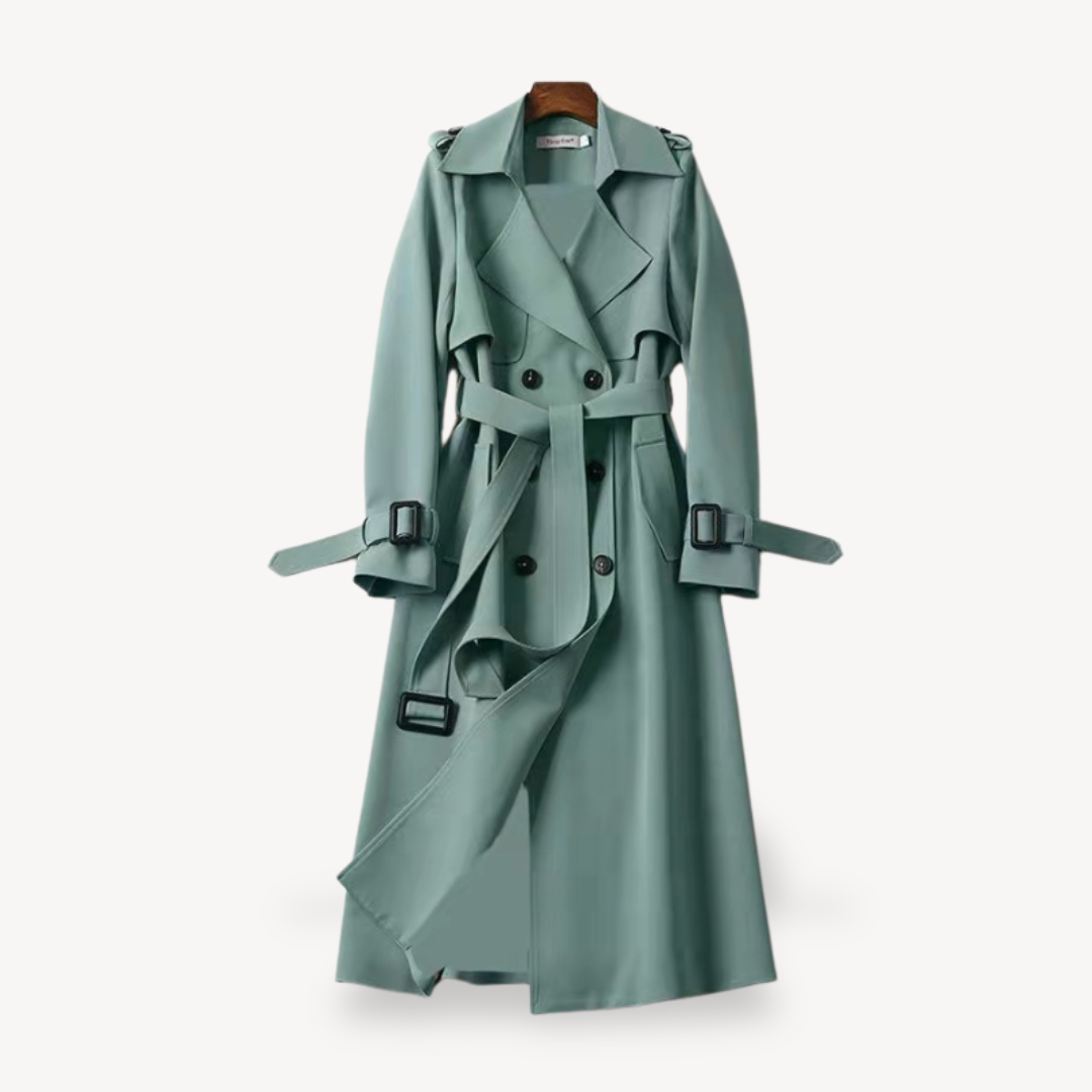Classic Female Belted Raincoat
