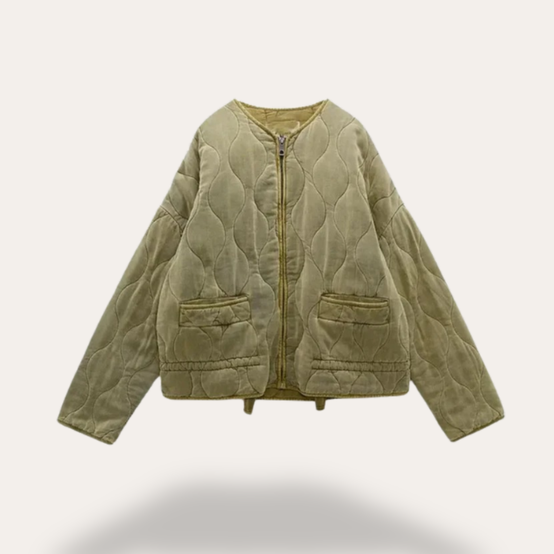 Ladies' Glitter Snowflake Parka Coat - OutfitLondon